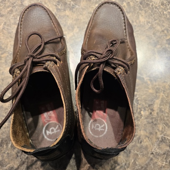 Tony Lama Chukkas‎ Mens 8D Ankle Boots Brown Leather Shoes Moc Toe RR3004 main image 5